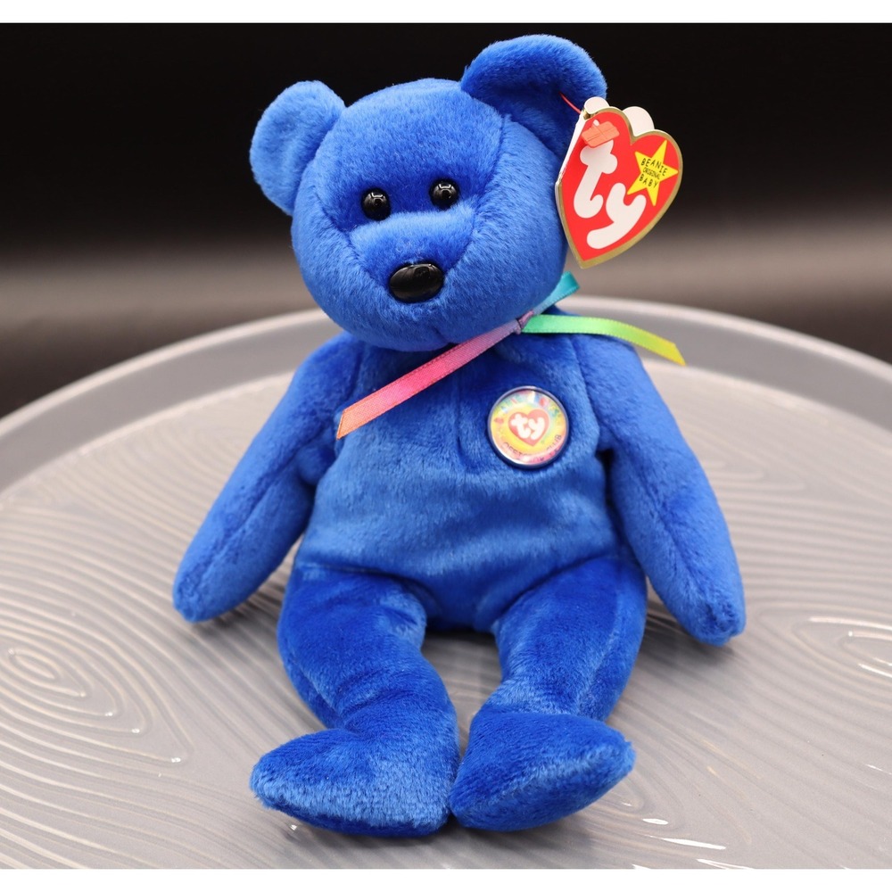 Vintage Ty Original Beanie Baby Clubby Official Club Bear No UPC Code